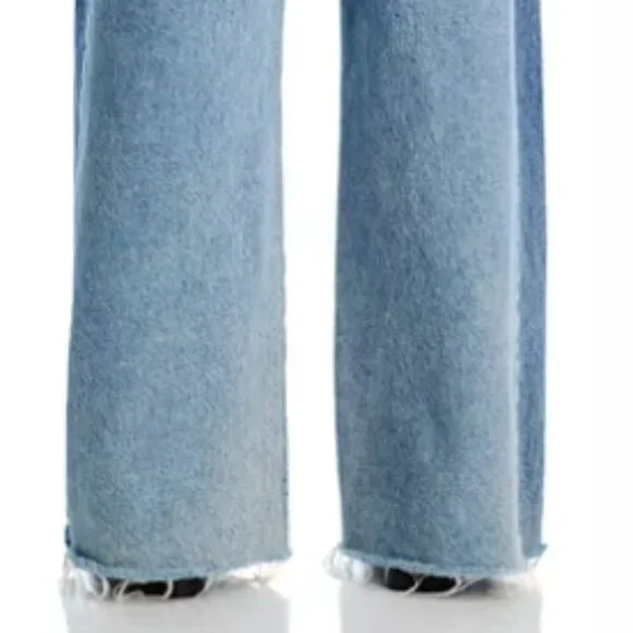 MOTHER Pipe Dream Button Sneak Fray Jeans in Blinded By The Dark (Brand New) - Picture 4 of 11